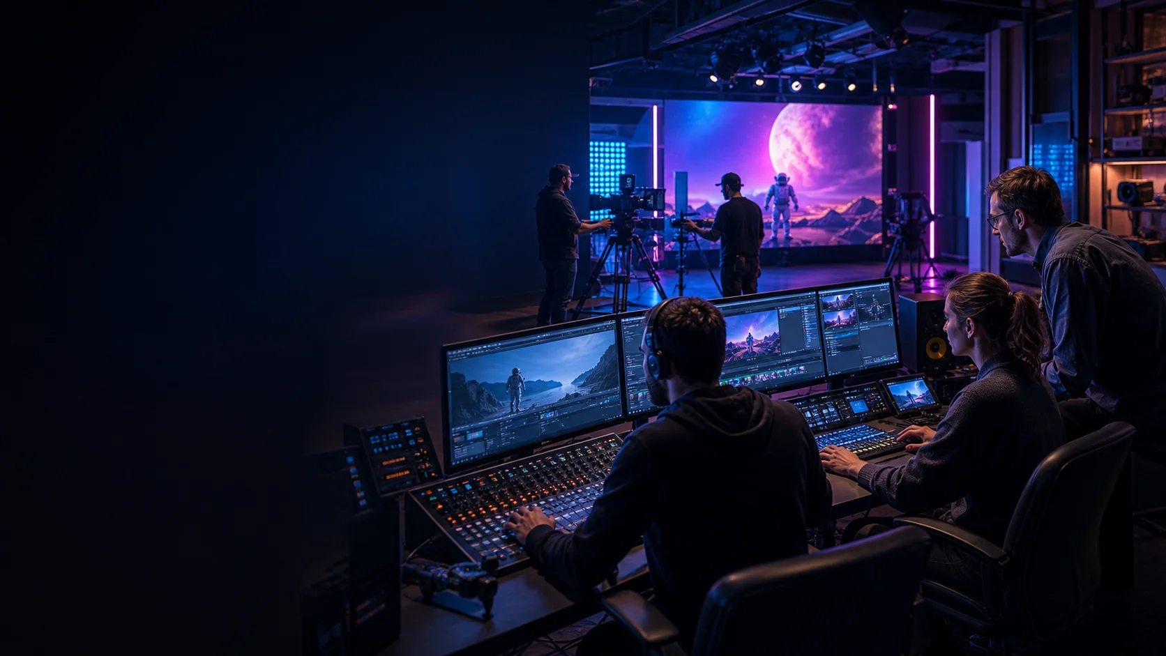 Media production and streaming control room
