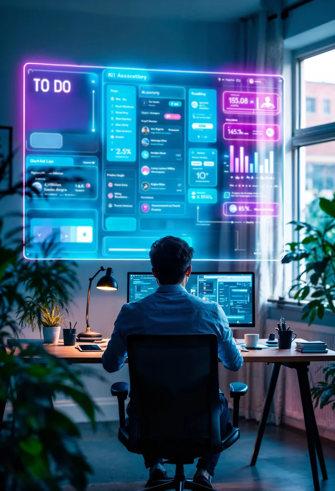 Software team working on application dashboards